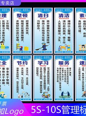 5S车间标语6S管理标识牌7S标贴宣传看板图片质量9S仓库工厂企业制