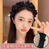 升级版 带齿更防滑褶皱发箍女2025新款 增高颅顶显脸小发卡头饰