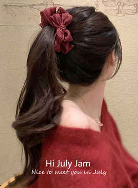 新年味道~ 红色蝴蝶结香蕉夹女高马尾夹饱满后脑勺盘发扭扭夹发饰