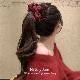 新年味道 红色蝴蝶结香蕉夹女高马尾夹饱满后脑勺盘发扭扭夹发饰