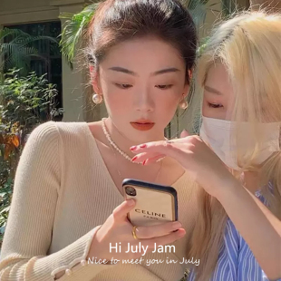 棉花大珍珠耳钉女2025新爆款 秋冬气质轻奢高级感复古耳坠耳环耳饰