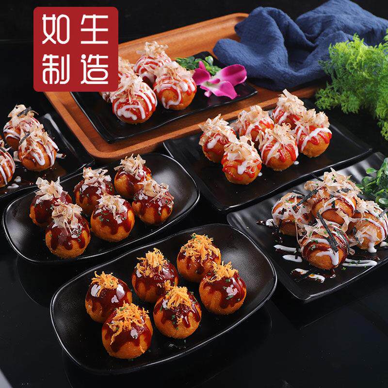 如生仿真章鱼烧食物模型 大粒台湾小吃展示品 餐厅假菜模型定制