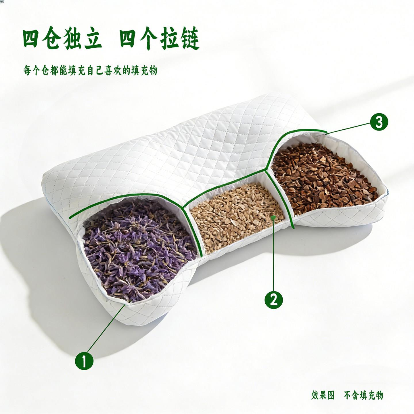颈椎枕枕套分仓颈椎枕枕头套不含填充物蝶形枕枕套凹陷颈椎枕枕套