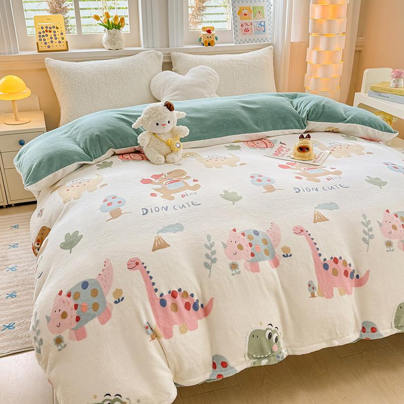 牛奶绒被套单件定制尺寸150x215x180x200x210x220x250冬加厚儿童