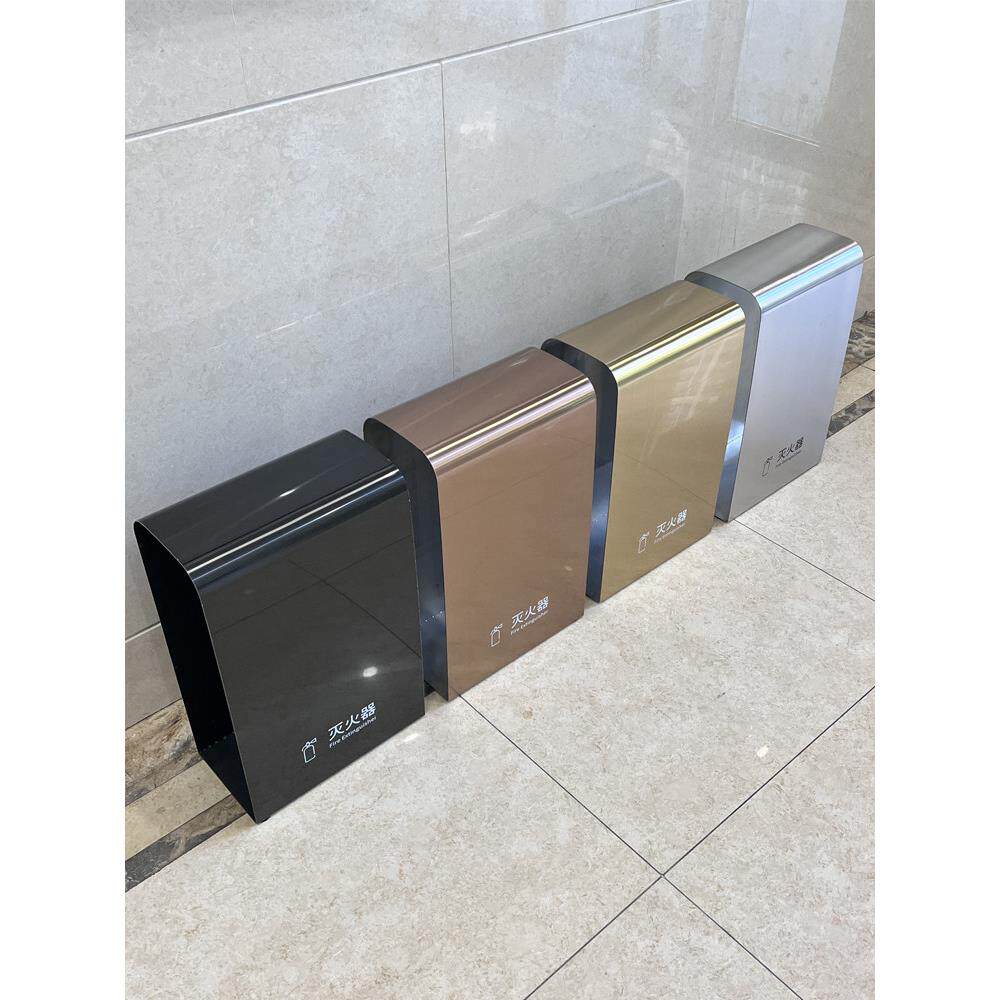 不锈钢灭火器箱空箱高端商场加厚落地收纳箱消防器材专用陈列架