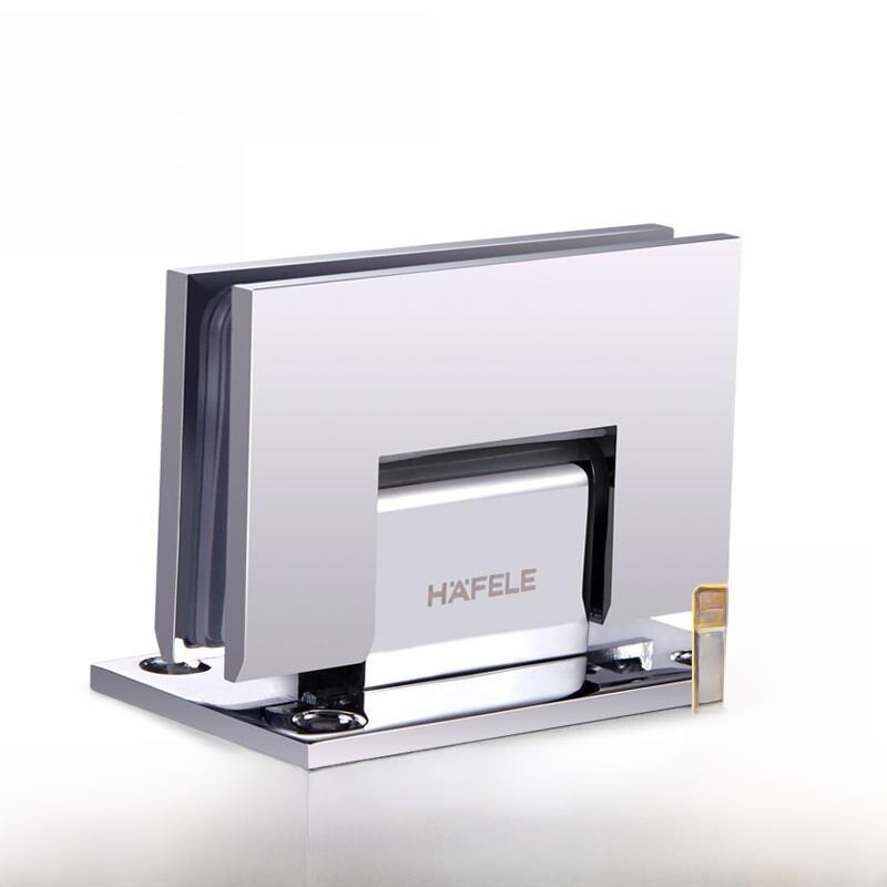 德国海福乐HAFELE铜浴室夹无框门玻璃夹淋浴房玻璃合页玻璃门铰炼