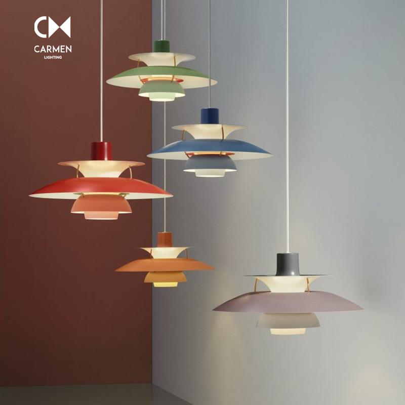 丹麦ph5餐厅吊灯 北欧现代饭厅书房咖啡吧台岛台简约设计师飞碟灯