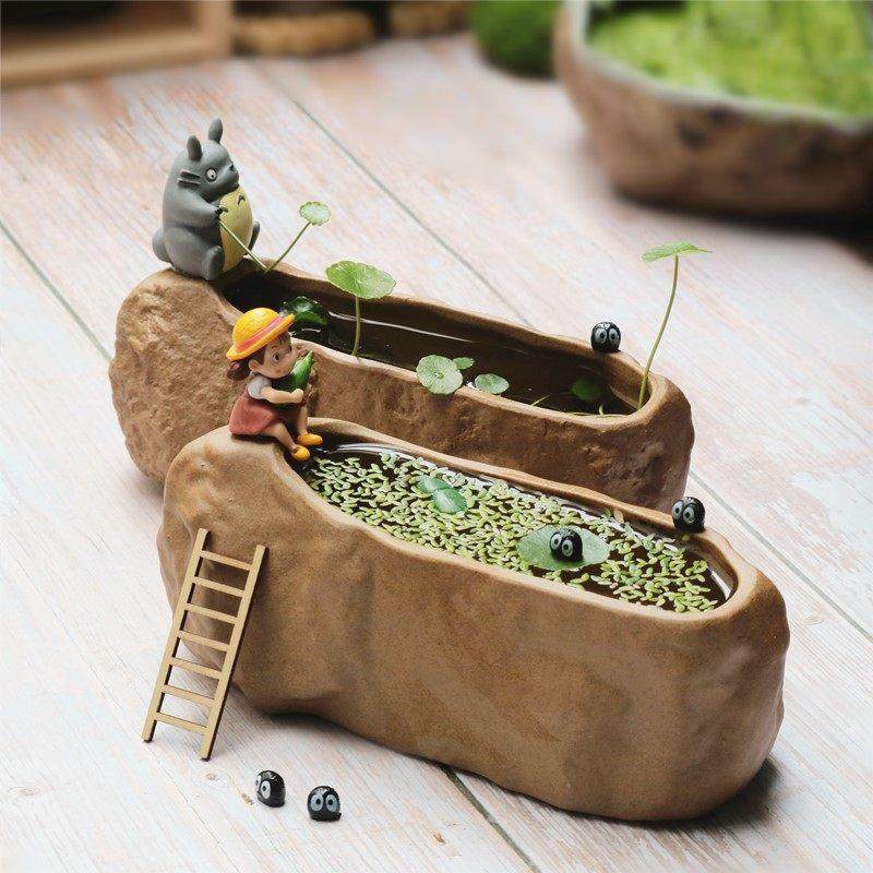 花盆陶瓷陶盆水培菖蒲铜钱草花盆多肉植物石头花盆创意花盆陶瓷盆,鲜花速递/花卉仿真/绿植园艺,花盆,淘宝优惠券,粉丝福利购,淘宝优惠卷