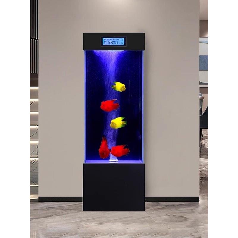 鱼缸客厅小型壁挂式家用玻璃落地无水生态循环反滤水族办公室