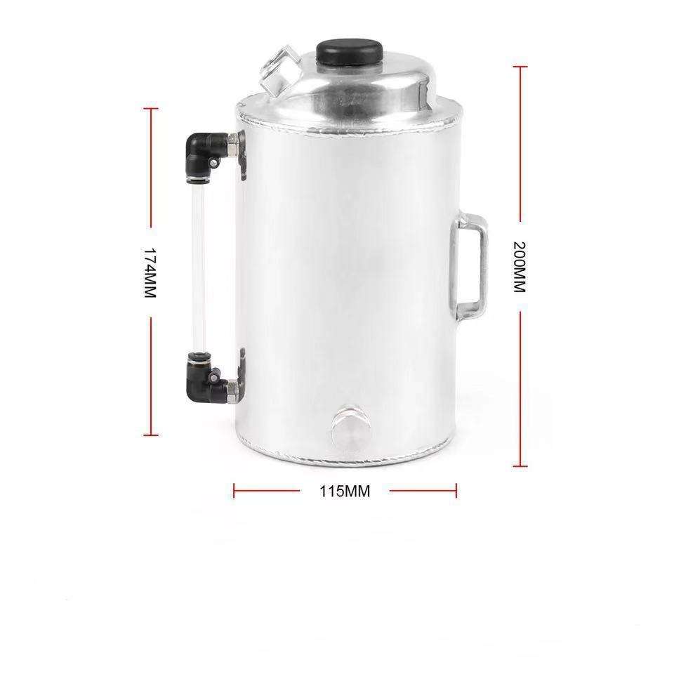 工厂汽车改装通用2L机油壶 圆柱型两用机油透气壶过滤器 空滤油罐
