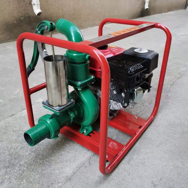 海水养殖汽油190F抽水机 扬程30米汽油抽水泵型号饮用水抽水泵