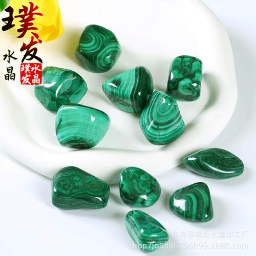 孔雀石滚石 刚果绿孔雀石大颗粒 跨境电商供货
