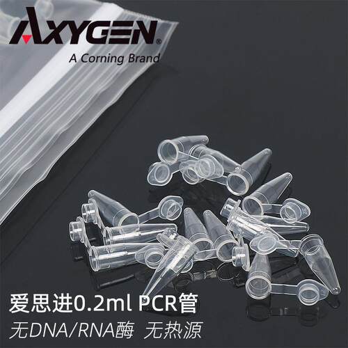 正品Pcr-02- c 0.2ml平板盖Pcr薄壁离心管无酶Dna/Rna非热源200Ul