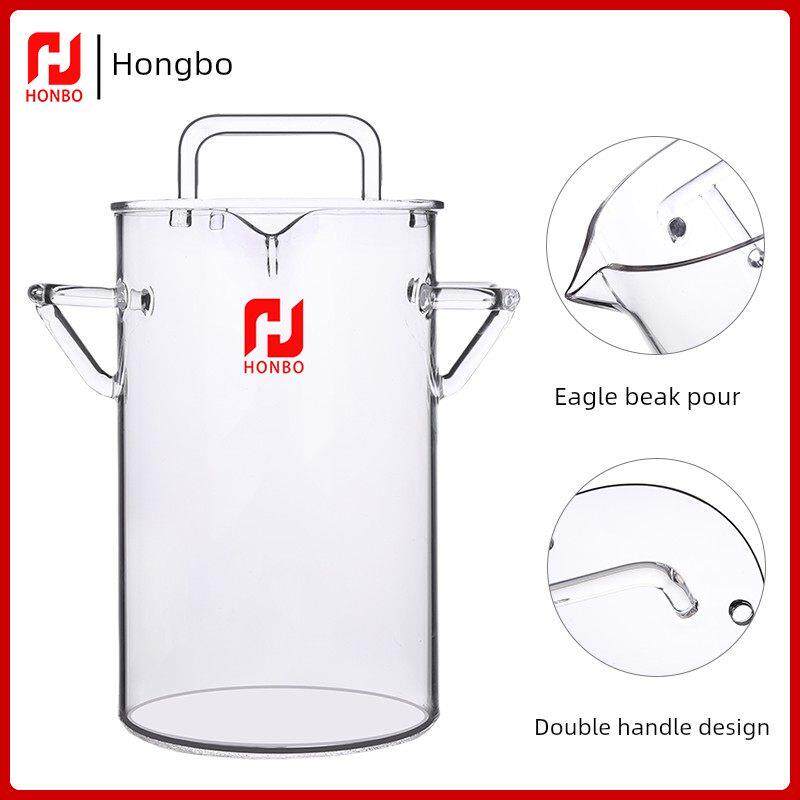 石英无硼加厚烧杯带把手烧杯贵金属提炼搅拌容器具5L带刻度5000ml