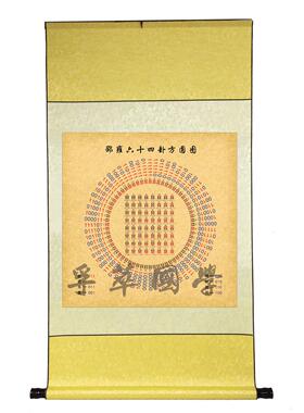 邵雍六十四卦方圆图挂画周易经64卦图太极八卦玄关书房中堂装饰画