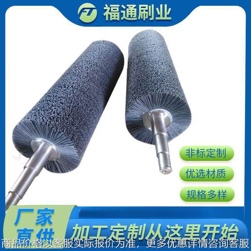 厂家供应工业抛光除锈拉丝刷辊 杜邦丝毛刷辊缠绕式钢丝不锈钢丝