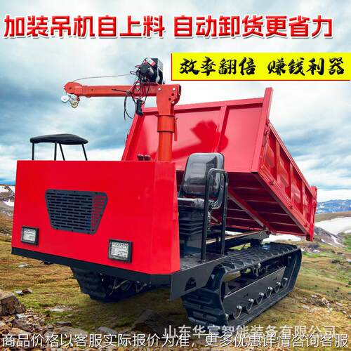 多功能物料运输自卸车 地形育苗机搬运车 多种山地履带式运输车