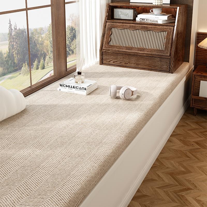 雅洁覆古中古风飘窗垫窗台垫新款四季通用阳台垫子坐垫定制可拆洗