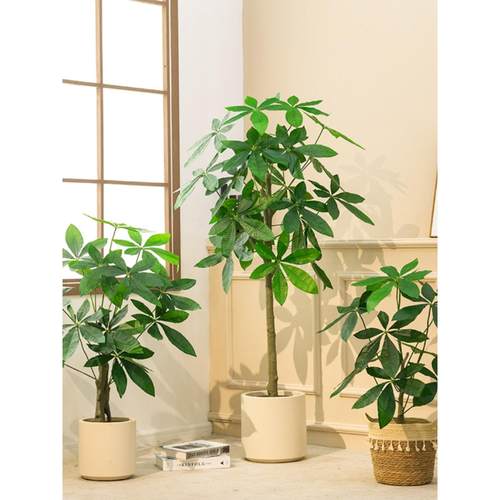 仿真绿植发财树装饰高端轻奢室内假盆栽客厅花大型落地树仿生植物