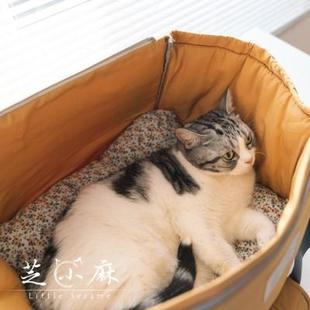 出行头等舱猫咪外出包宠物背包冬天车载斜跨手提便携猫包 芝小麻