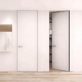 极简门隐形门暗门铝木门房门卧室窄边定制免漆无框室内涂料门隐藏