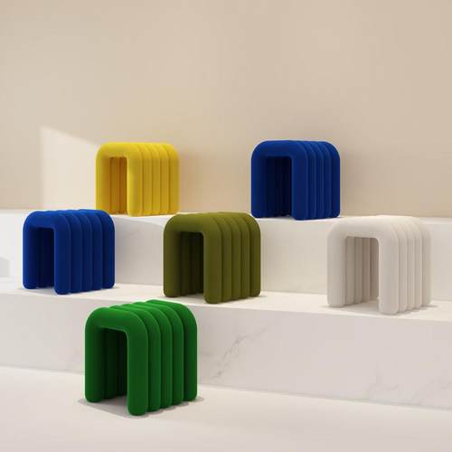 卧室化妆椅客厅矮凳子橱窗儿童拍摄道具网红ins风化妆椅子换鞋凳