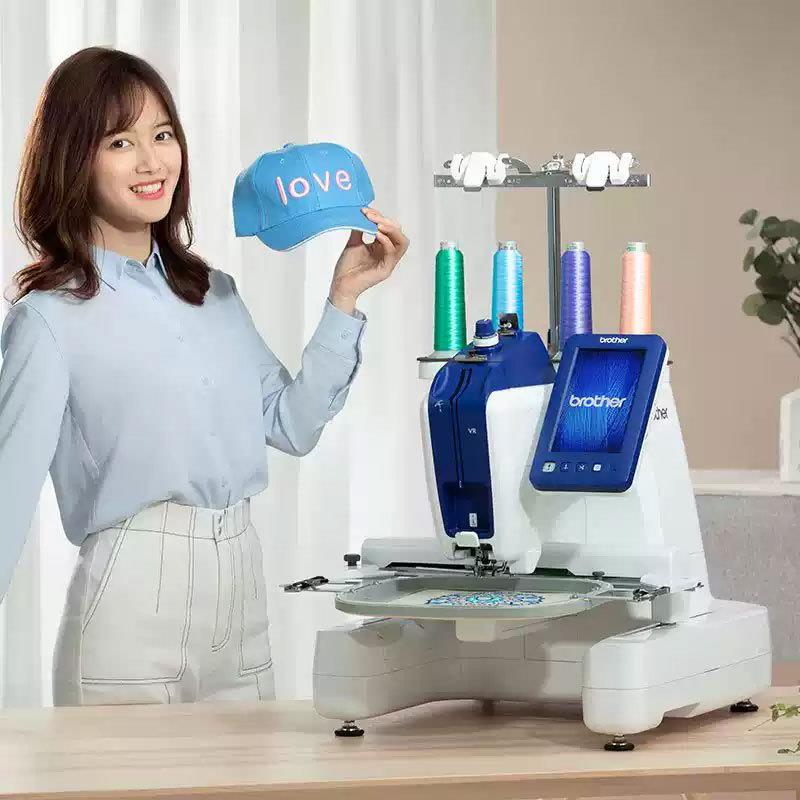 牌VR商用单头单针电脑全自动绣花机刺绣机成衣成品绣