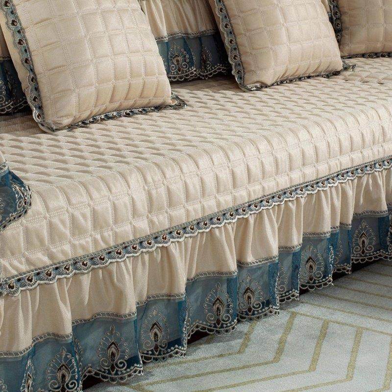 简约现代沙发垫防滑高档布艺纯色坐垫沙发套罩子欧式蕾丝四季通用,居家布艺,沙发垫,淘宝优惠券,粉丝福利购,淘宝优惠卷