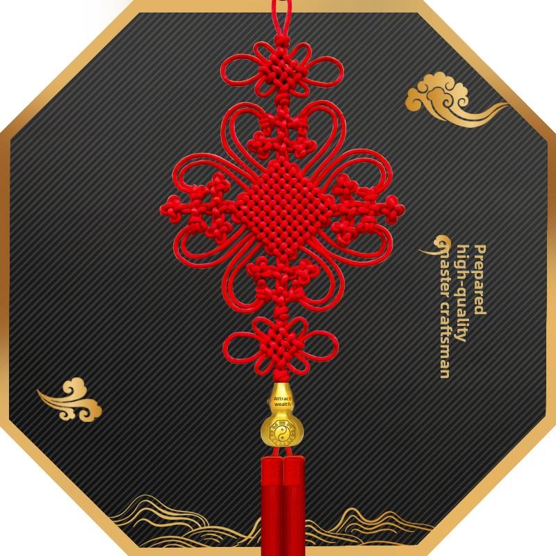 新中国结挂件客厅高端大背景墙入口挂件新中国风格新春乔迁礼物