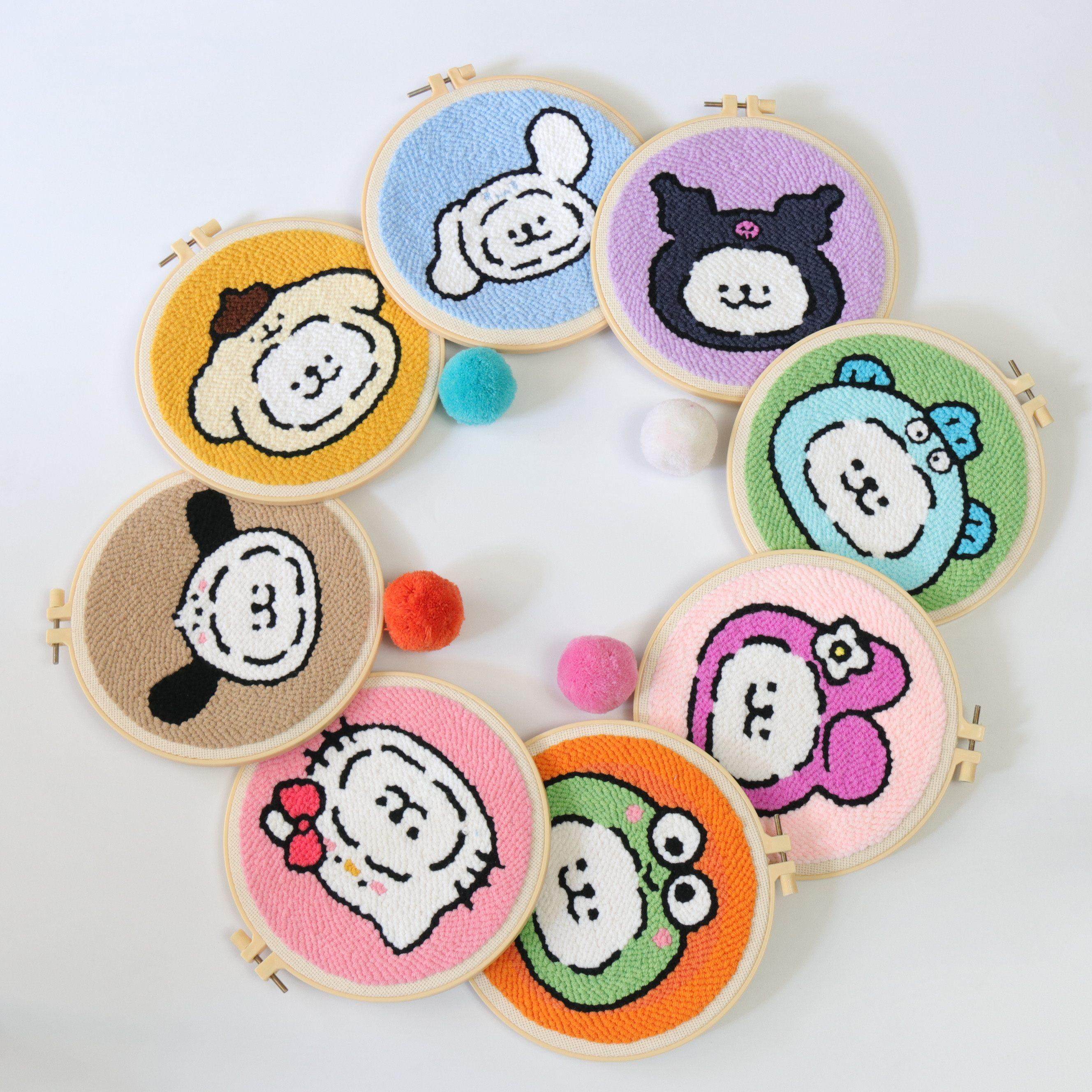 戳戳绣diy材料包手工毛线 线画 画儿童可爱小狗摆件羊毛毡新手解,居家布艺,戳戳绣,淘宝优惠券,粉丝福利购,淘宝优惠卷