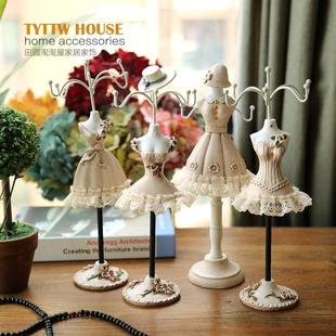 田园公主铁艺可旋转耳环饰 首饰展示架 项链珠宝挂梳妆台家饰摆件