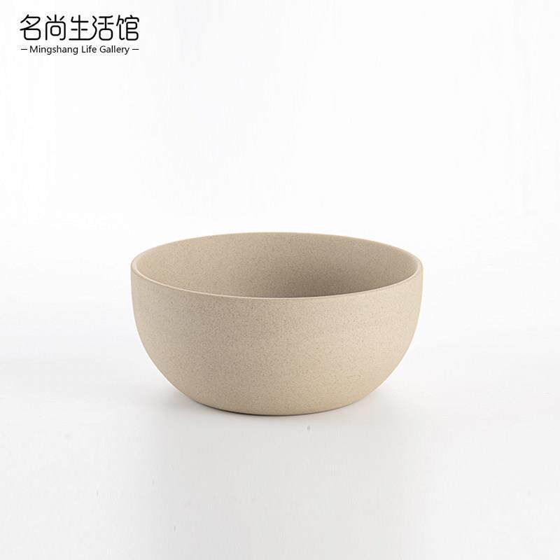 原土色无釉粗陶大碗家用汤碗面碗北欧轻复古餐厅商用碗菜碗沙拉碗