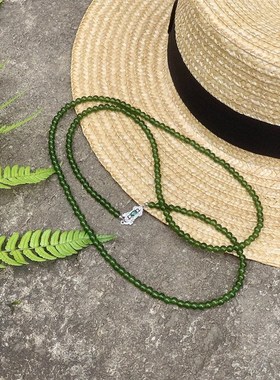 【绿玉髓项链】浮朵夏季新中式时髦复古显白串珠长款项链配饰