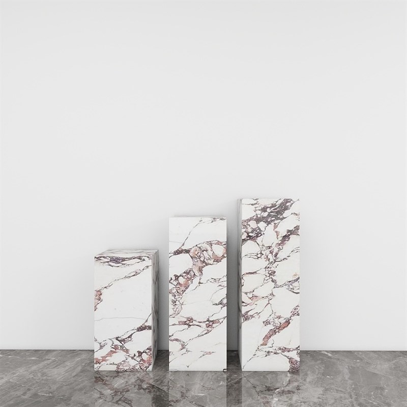 客厅大理石落地式展示台酒店会所展厅现代轻奢岩板置物架雕塑摆件