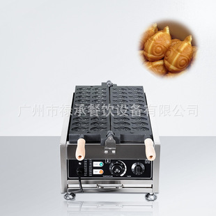小鱼饼机摆摊小吃设备 商用20孔迷你鲷鱼烧机双排电热华夫饼机韩式