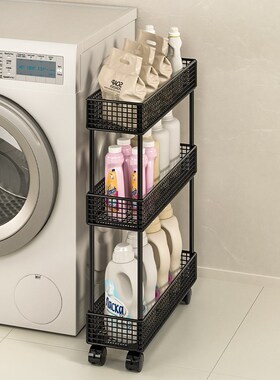 洗衣机置物架夹缝置物p架超窄浴室卫生间侧面收纳柜子洗漱台旁支