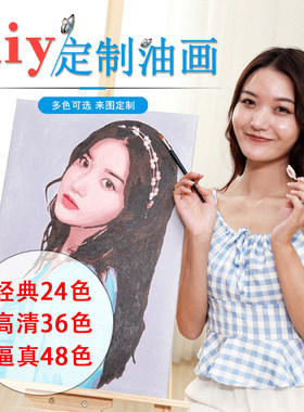 数字油画bdiy定制 人物照片 风景动漫动物定做 私人订制涂色油彩