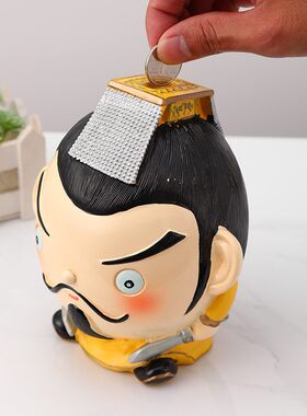 三国人物脸谱小摆件陶瓷创意礼品家居装饰中国风存钱罐客厅家开业