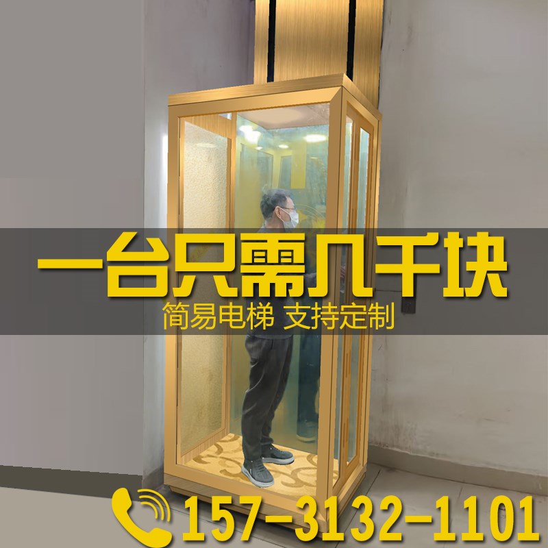 家用电梯别墅自建房阁楼电梯二层三层四五L层液压曳引室内小型简