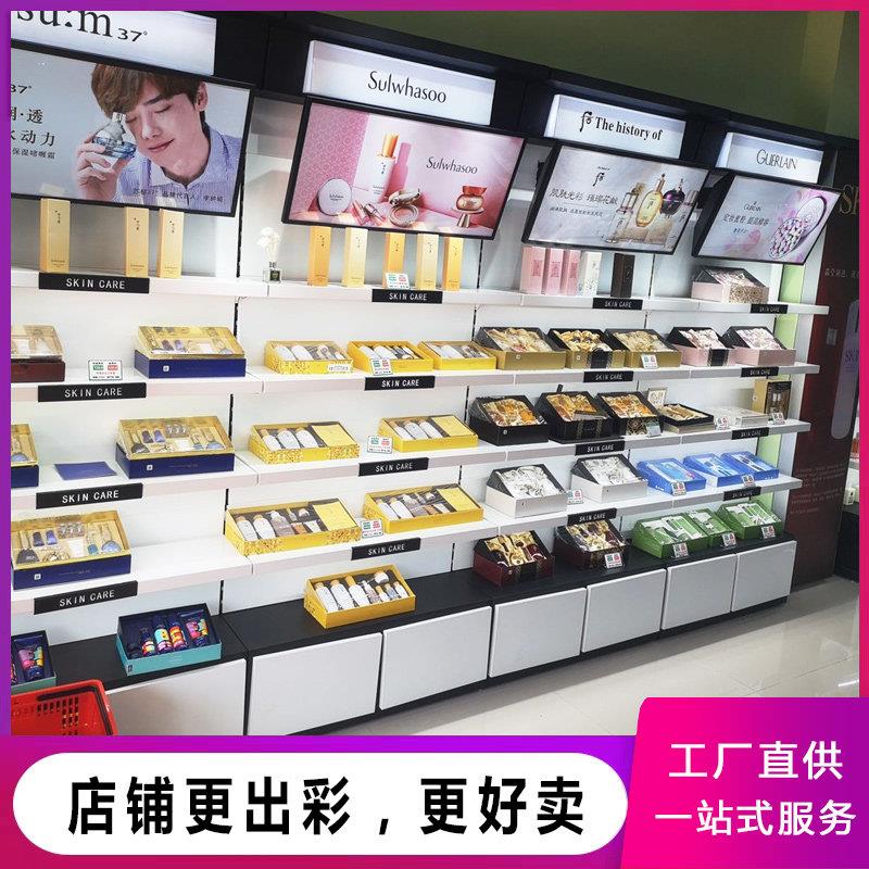 怡美化妆品货架展示柜产品陈列货柜台带压克力灯箱新款厂家直供
