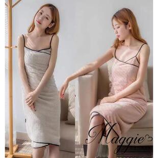 日本GP女士浴巾可穿可裹吸水速干居家套装夏薄款穿衣式吊带浴裙