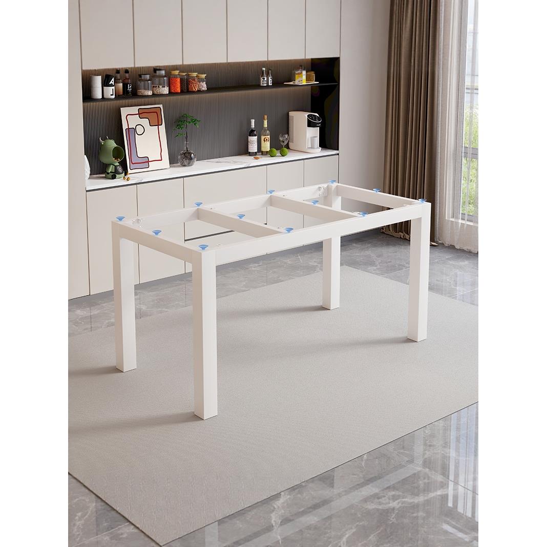 简约直脚岩板餐桌腿支架大理石瓷砖木质桌面底座现代铁艺定制桌脚