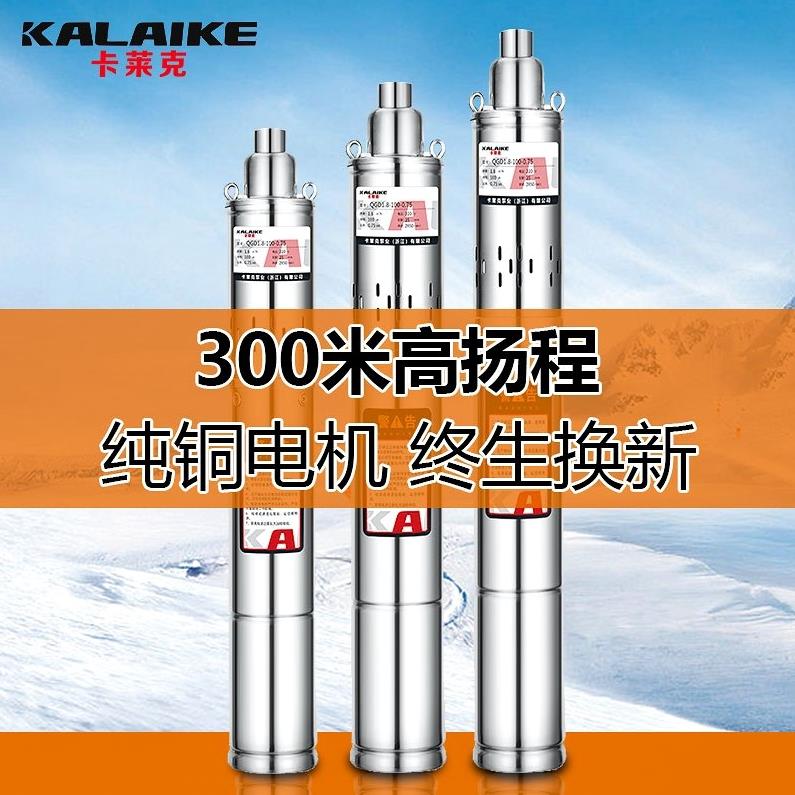 德国进口日本卡莱克深井泵潜水泵220v高扬程不锈钢螺杆泵家用深水