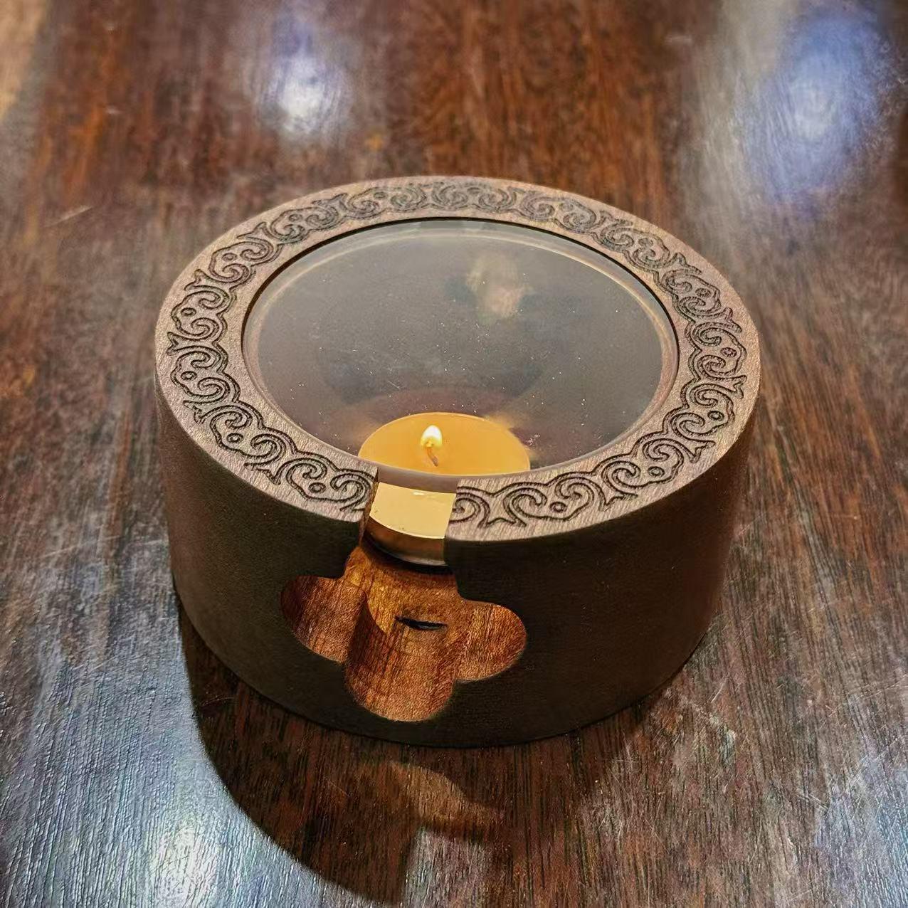 禾墨熹言温茶器Ｂ款蜡烛煮茶炉公道杯保温加热底座一人小温茶炉子