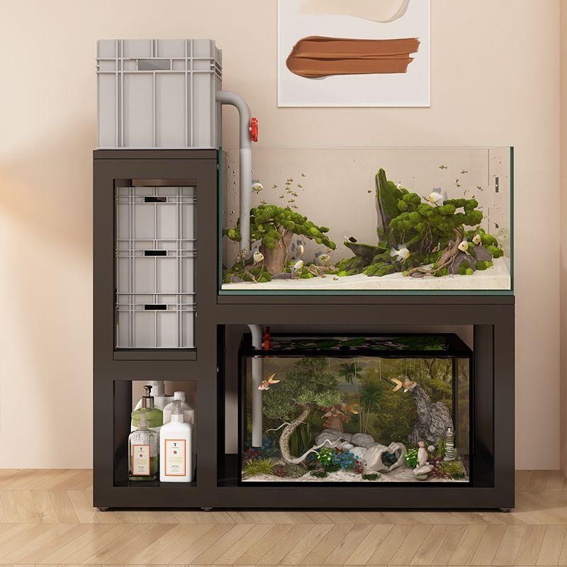 鱼缸架子鱼缸柜鱼缸桌龟缸架鱼缸底座金属钢架超强承重多层鱼缸架