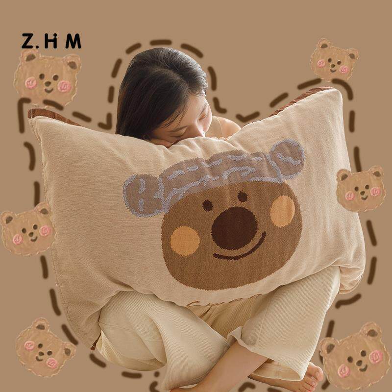 a类高档纱布枕巾2025新款纯棉枕头巾一对装可爱垫巾男生男士全棉g