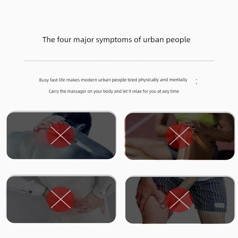 颈椎脉冲按摩贴片便携式电疗迷你按摩器肩部和颈部智能电动颈部按