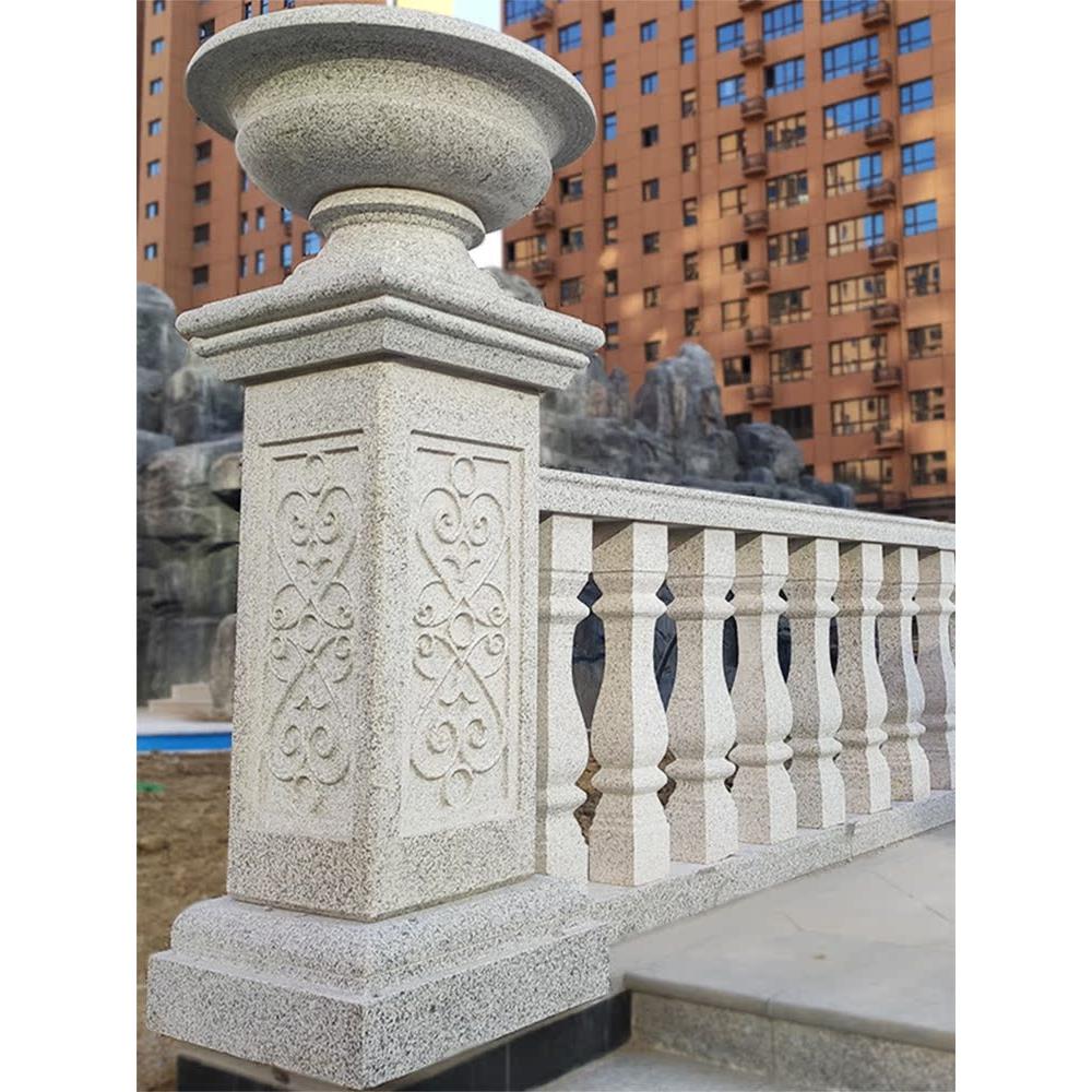 大理石栏杆护栏阳台别墅石柱子石材花岗岩围栏花瓶柱户外庭院家用