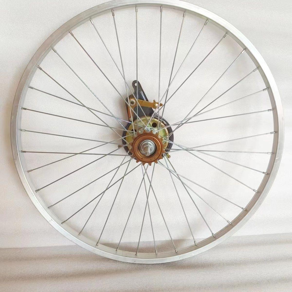 20寸22|24寸26寸普通轻便自行车轮组前后轮铝合金轮圈自行车钢圈