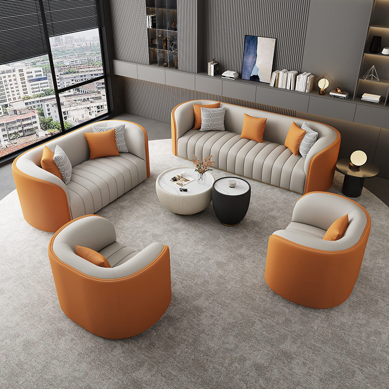 现代简约布艺沙发轻奢办公室接待沙发椅商务酒店大堂休闲区小沙发,商业/办公家具,沙发,淘宝优惠券,粉丝福利购,淘宝优惠卷